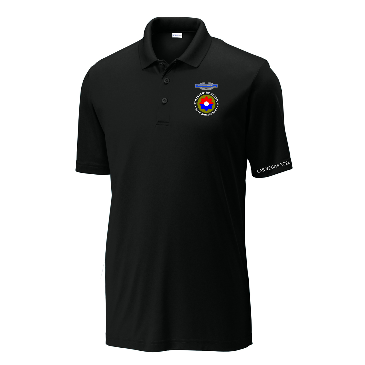 9th Infantry Division 60th Anniversary Performance Polo | Las Vegas 2026 Military Reunion Shirt