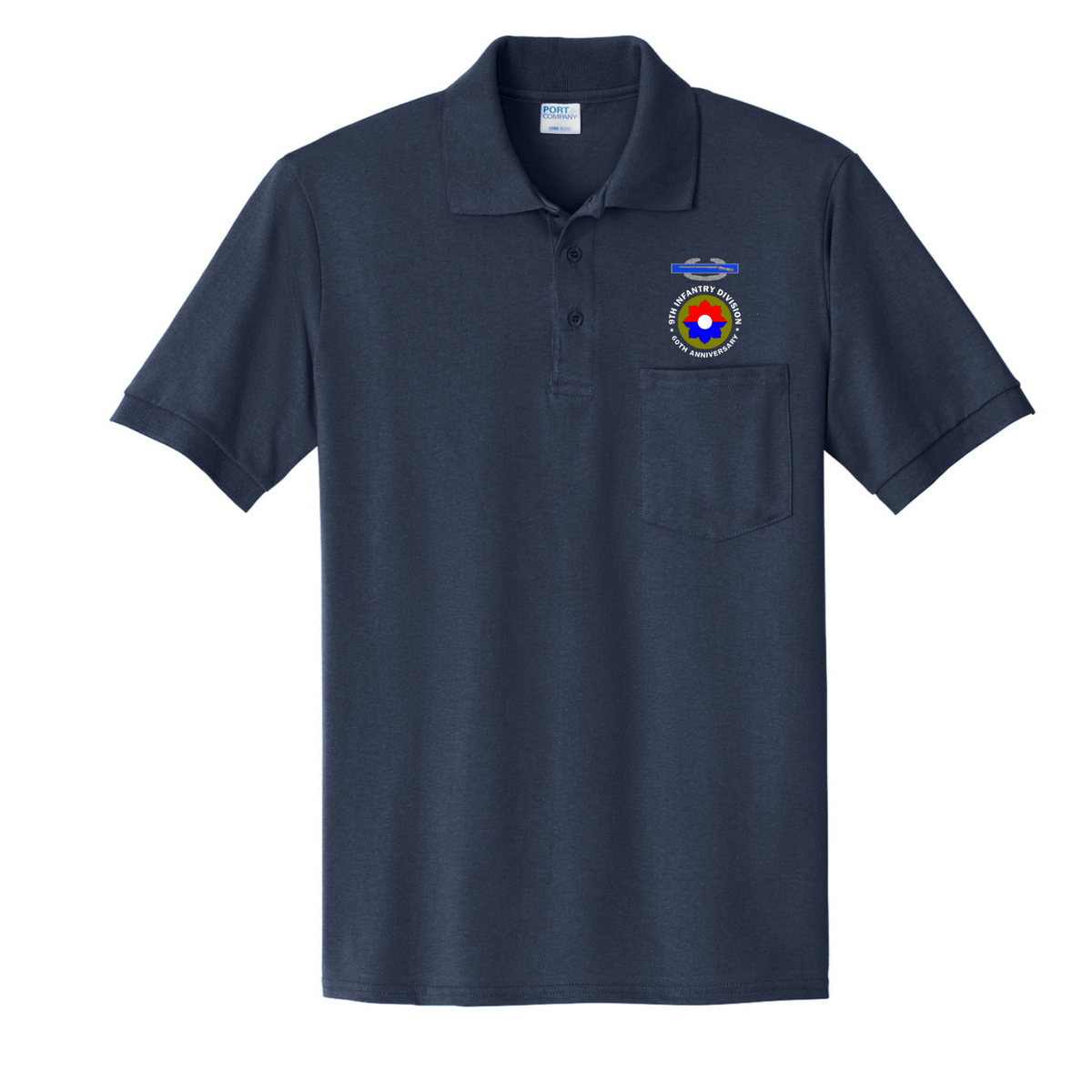 9th Infantry Division - Port & Co™ Core Blend Jersey KNIT Pocket Polo