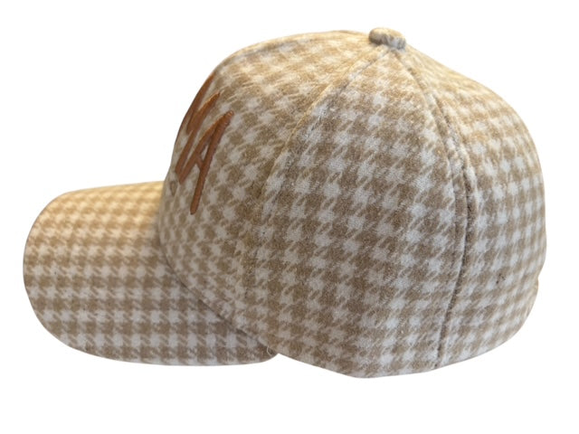 “MAMA is Tired” Embroidered Women’s Hat – Houndstooth Adjustable Mom Cap