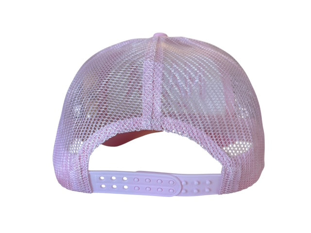 “MAMA is Tired” Embroidered Pink Trucker Hat – Funny Mom Hat | Adjustable Mesh Snapback Cap