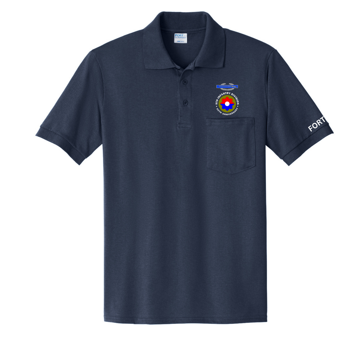 9th Infantry Division - Port & Co™ Core Blend Jersey KNIT Pocket Polo - FORT RILEY 2026